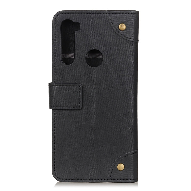 For Xiaomi Redmi Note 8T Copper Buckle Retro Crazy Horse Texture Horizontal Flip Leather Case with Holder & Card Slots & Wallet