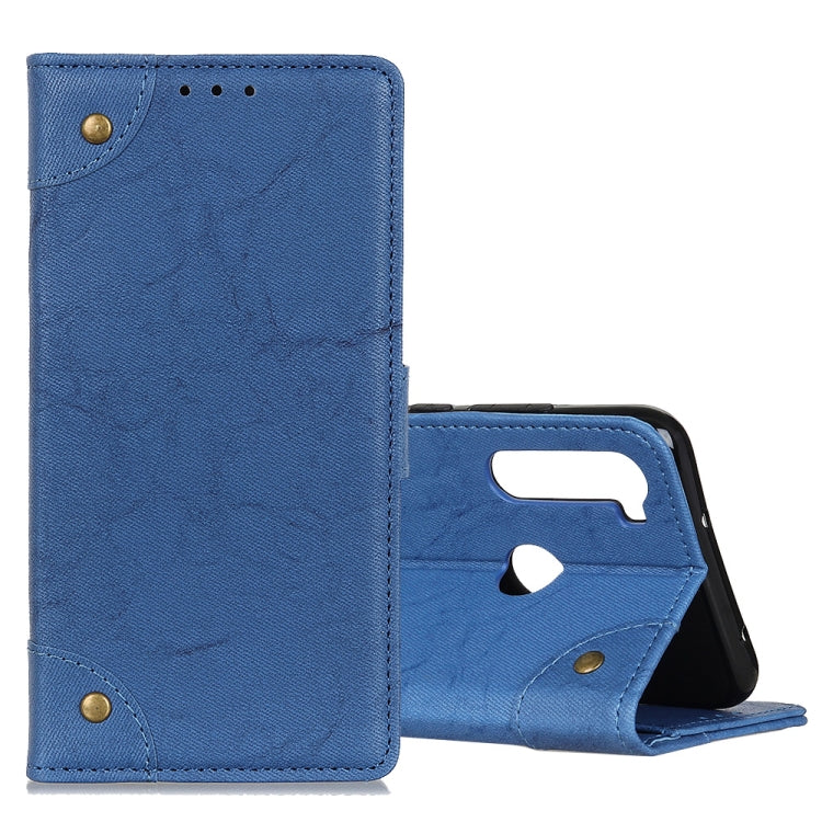 For Xiaomi Redmi Note 8T Copper Buckle Retro Crazy Horse Texture Horizontal Flip Leather Case with Holder & Card Slots & Wallet