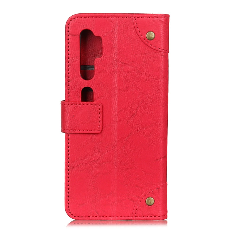 For Xiaomi Mi Note 10 / CC9 Pro Copper Buckle Retro Crazy Horse Texture Horizontal Flip Leather Case with Holder & Card Slots & Wallet