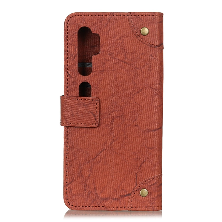 For Xiaomi Mi Note 10 / CC9 Pro Copper Buckle Retro Crazy Horse Texture Horizontal Flip Leather Case with Holder & Card Slots & Wallet
