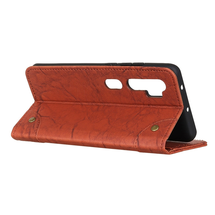 For Xiaomi Mi Note 10 / CC9 Pro Copper Buckle Retro Crazy Horse Texture Horizontal Flip Leather Case with Holder & Card Slots & Wallet