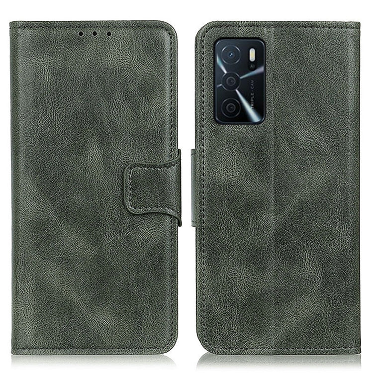 For OPPO A16 Mirren Crazy Horse Texture Horizontal Flip Leather Case with Holder & Card Slots & Wallet
