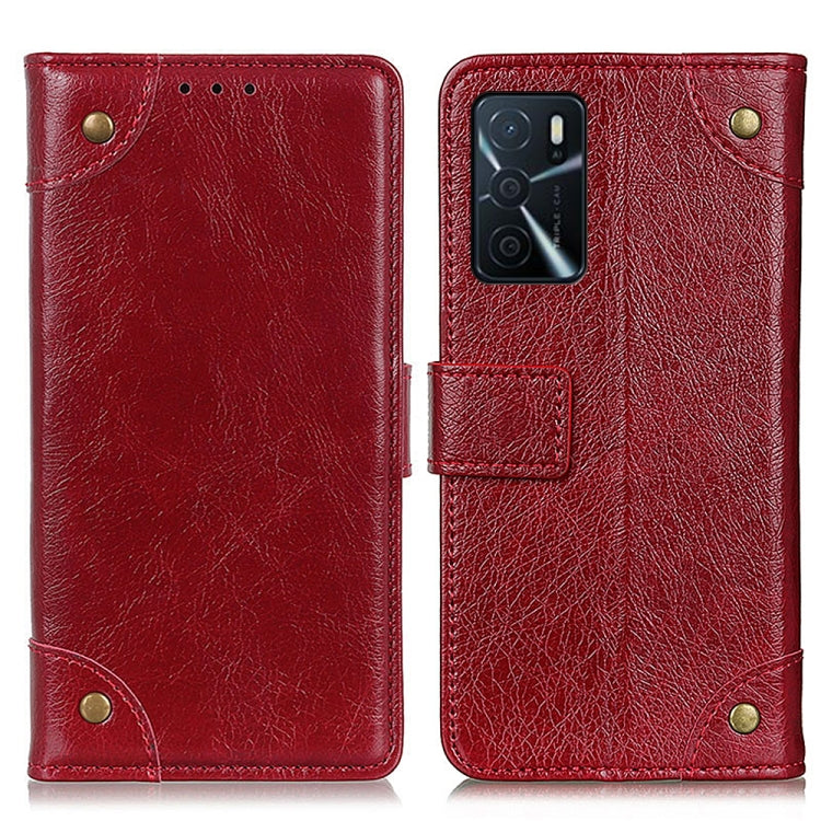 For OPPO A16 Copper Buckle Nappa Texture Horizontal Flip Leather Case with Holder & Card Slots & Wallet