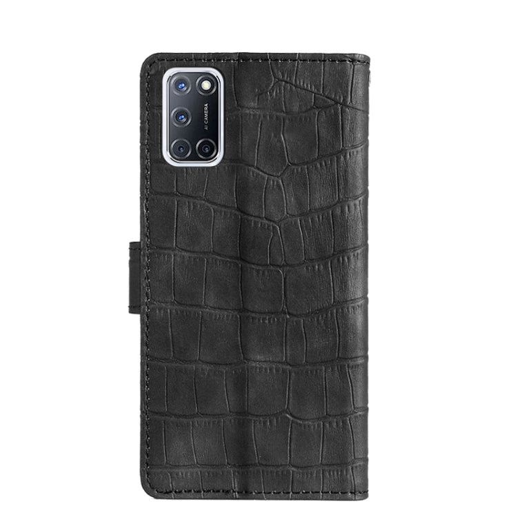 For OPPO A52 Skin Feel Crocodile Texture Magnetic Clasp Horizontal Flip PU Leather Case with Holder & Card Slots & Wallet