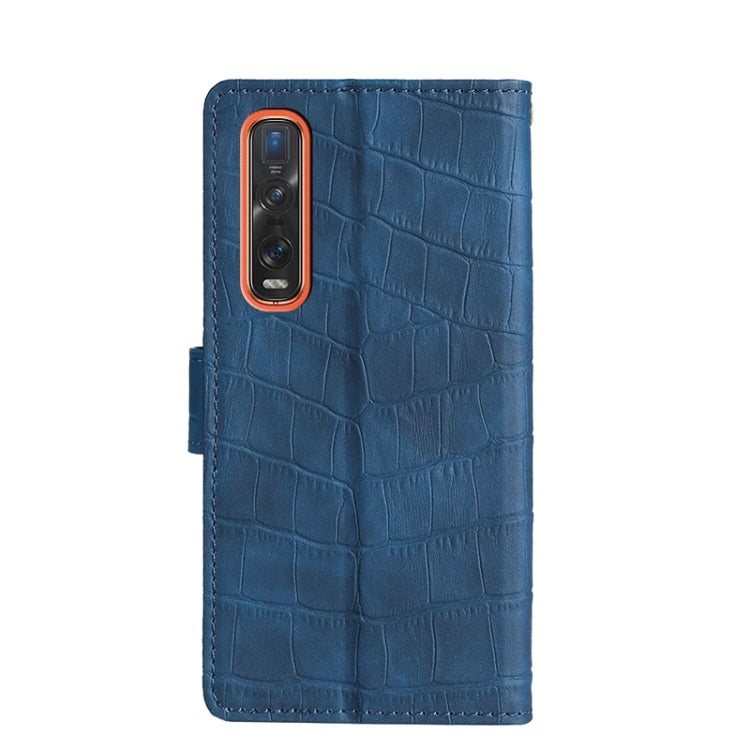 For OPPO Find X2 Pro Skin Feel Crocodile Texture Magnetic Clasp Horizontal Flip PU Leather Case with Holder & Card Slots & Wallet