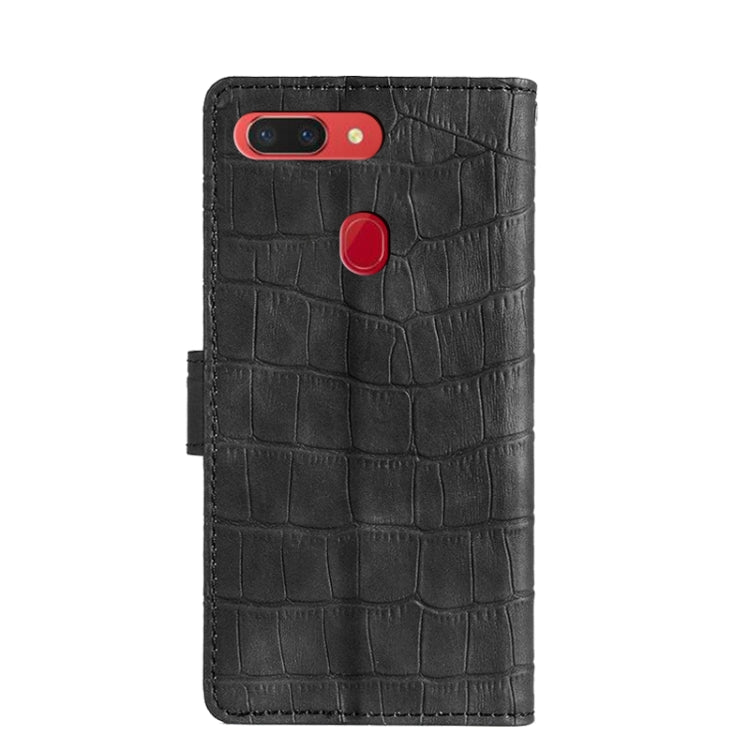 For OPPO R15 Pro Skin Feel Crocodile Texture Magnetic Clasp Horizontal Flip PU Leather Case with Holder & Card Slots & Wallet