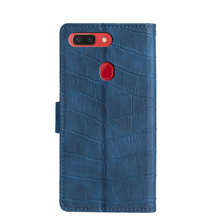 For OPPO R15 Pro Skin Feel Crocodile Texture Magnetic Clasp Horizontal Flip PU Leather Case with Holder & Card Slots & Wallet