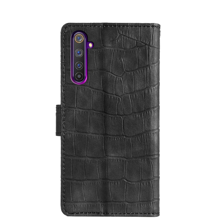 For OPPO Realme 6 Pro Skin Feel Crocodile Texture Magnetic Clasp Horizontal Flip PU Leather Case with Holder & Card Slots & Wallet