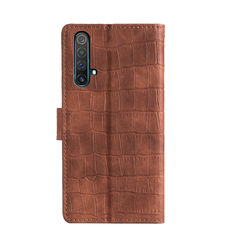 For OPPO Realme X50 Skin Feel Crocodile Texture Magnetic Clasp Horizontal Flip PU Leather Case with Holder & Card Slots & Wallet