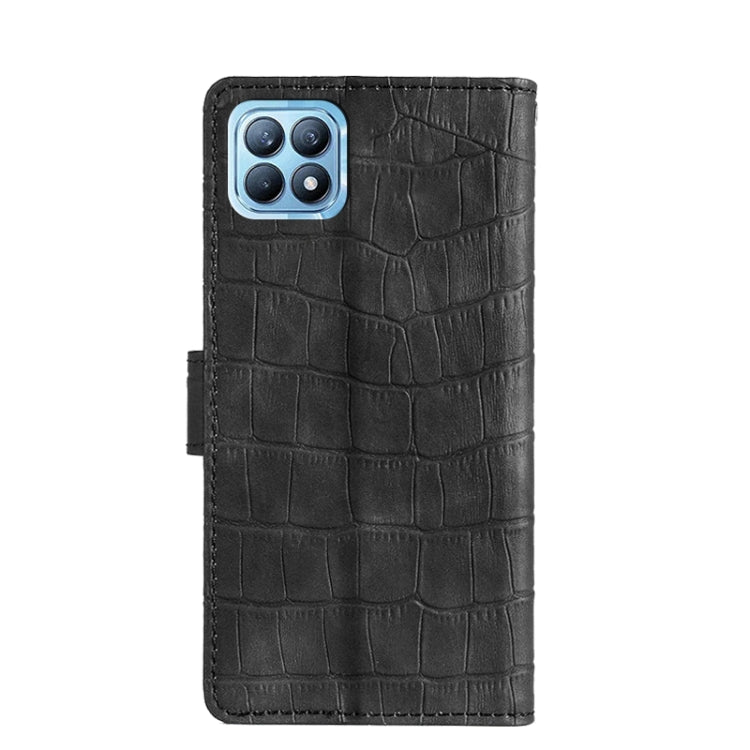 For OPPO Reno4 SE Skin Feel Crocodile Texture Magnetic Clasp Horizontal Flip PU Leather Case with Holder & Card Slots & Wallet