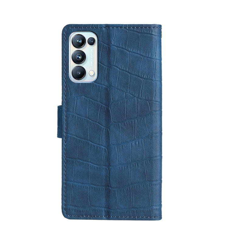 For OPPO Reno5 5G / Find X3 Lite Skin Feel Crocodile Texture Magnetic Clasp Horizontal Flip PU Leather Case with Holder & Card Slots & Wallet