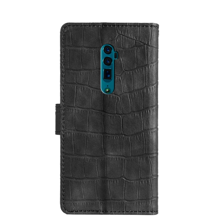 For OPPO Reno 10x zoom Skin Feel Crocodile Texture Magnetic Clasp Horizontal Flip PU Leather Case with Holder & Card Slots & Wallet