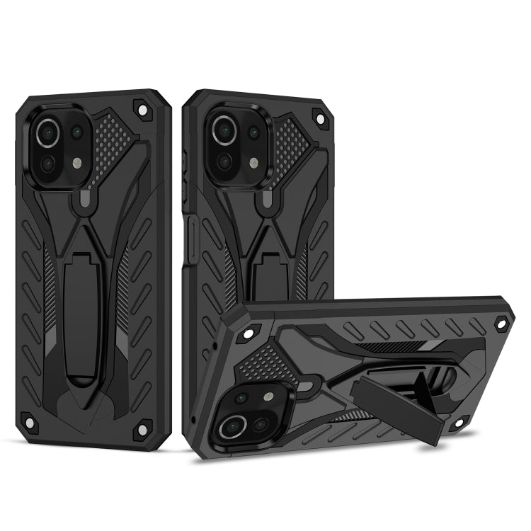 For Xiaomi Mi 11 Lite Shockproof TPU + PC Protective Case with Holder