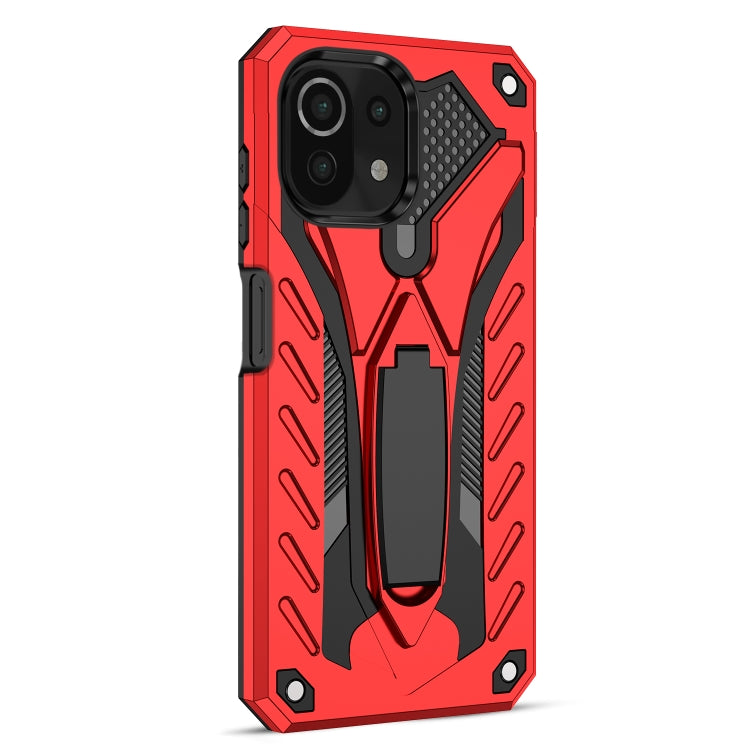For Xiaomi Mi 11 Lite Shockproof TPU + PC Protective Case with Holder