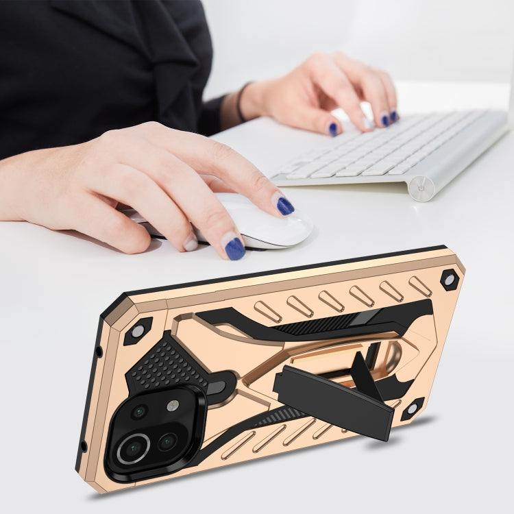 For Xiaomi Mi 11 Lite Shockproof TPU + PC Protective Case with Holder