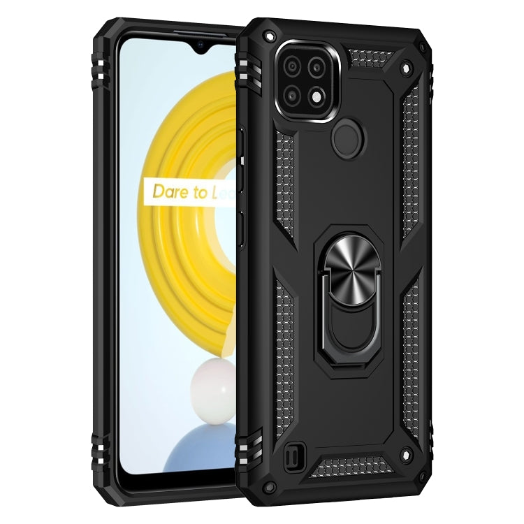 For OPPO Realme C21 Shockproof TPU + PC Protective Case with 360 Degree Rotating Holder