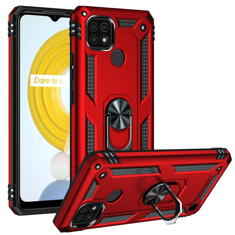 For OPPO Realme C21 Shockproof TPU + PC Protective Case with 360 Degree Rotating Holder