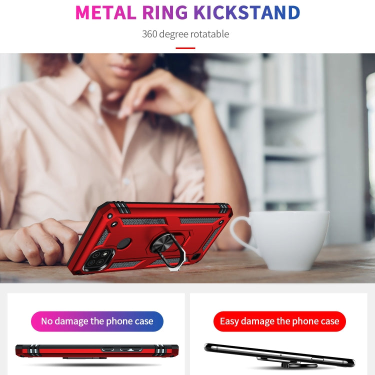 For OPPO Realme C21 Shockproof TPU + PC Protective Case with 360 Degree Rotating Holder