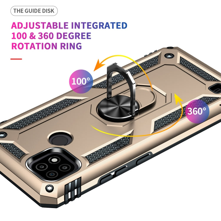 For OPPO Realme C21 Shockproof TPU + PC Protective Case with 360 Degree Rotating Holder