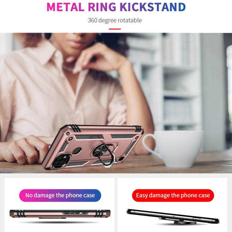 For OPPO Realme C21 Shockproof TPU + PC Protective Case with 360 Degree Rotating Holder