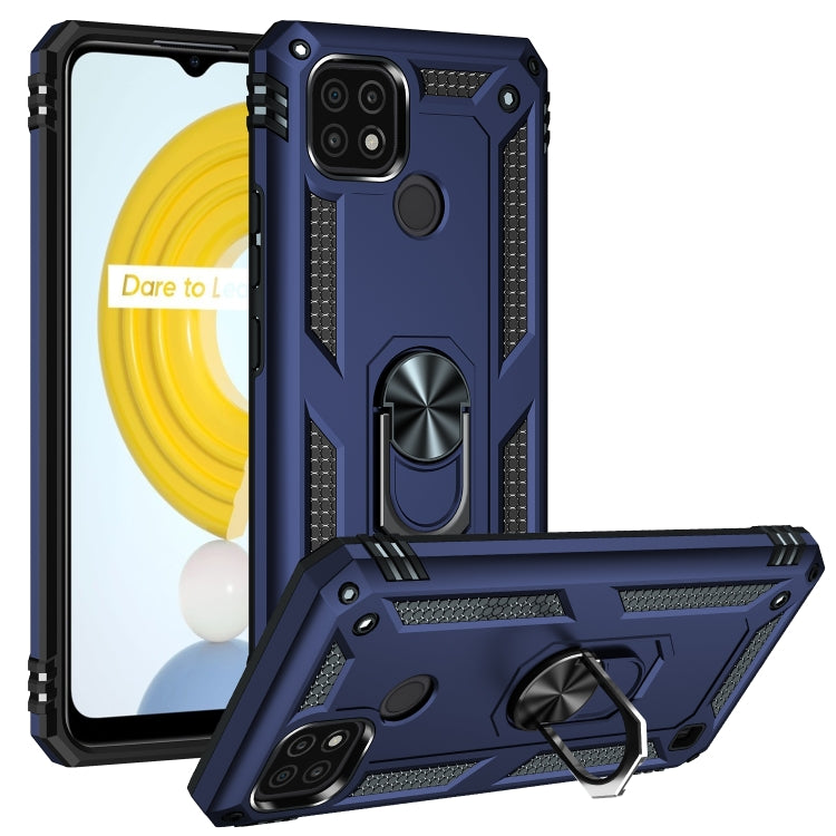 For OPPO Realme C21 Shockproof TPU + PC Protective Case with 360 Degree Rotating Holder
