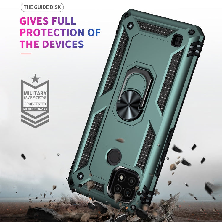 For OPPO Realme C21 Shockproof TPU + PC Protective Case with 360 Degree Rotating Holder