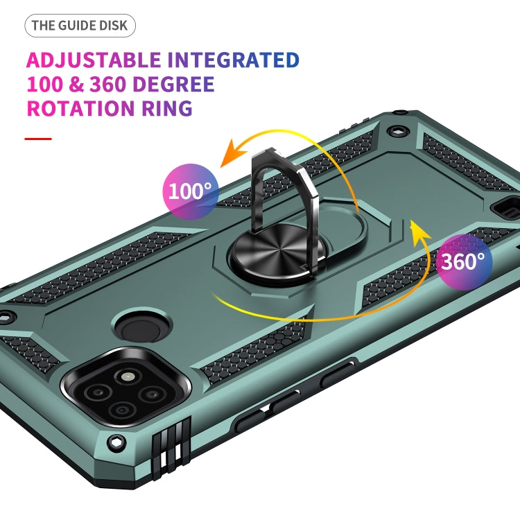 For OPPO Realme C21 Shockproof TPU + PC Protective Case with 360 Degree Rotating Holder