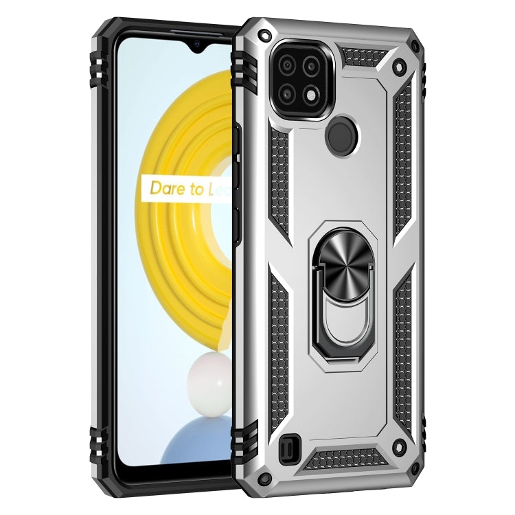 For OPPO Realme C21 Shockproof TPU + PC Protective Case with 360 Degree Rotating Holder