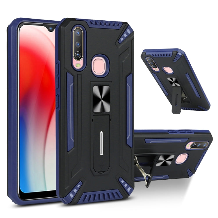 For vivo Y17 War-god Armor TPU + PC Shockproof Magnetic Protective Case with Folding Holder