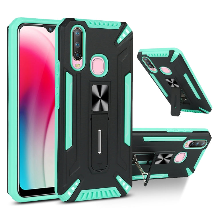 For vivo Y17 War-god Armor TPU + PC Shockproof Magnetic Protective Case with Folding Holder