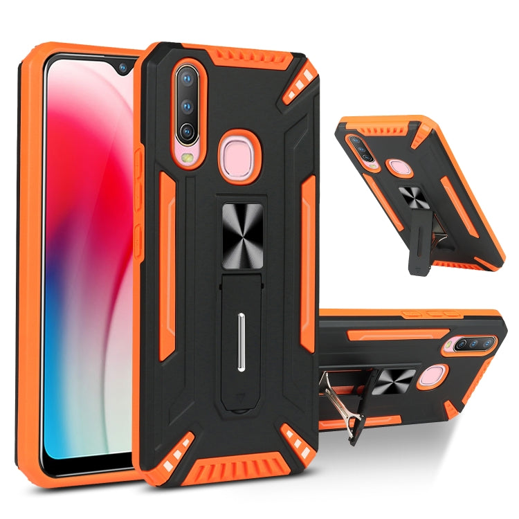 For vivo Y17 War-god Armor TPU + PC Shockproof Magnetic Protective Case with Folding Holder