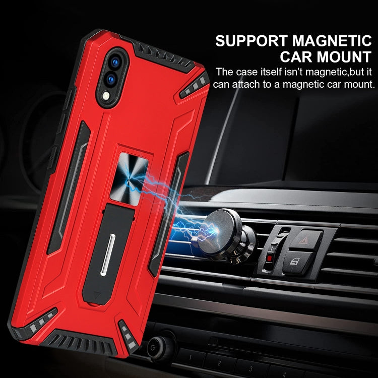 For vivo Y93 War-god Armor TPU + PC Shockproof Magnetic Protective Case with Folding Holder