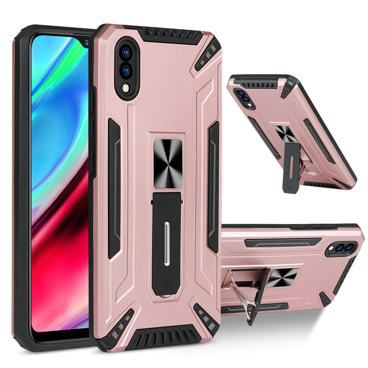 For vivo Y93 War-god Armor TPU + PC Shockproof Magnetic Protective Case with Folding Holder
