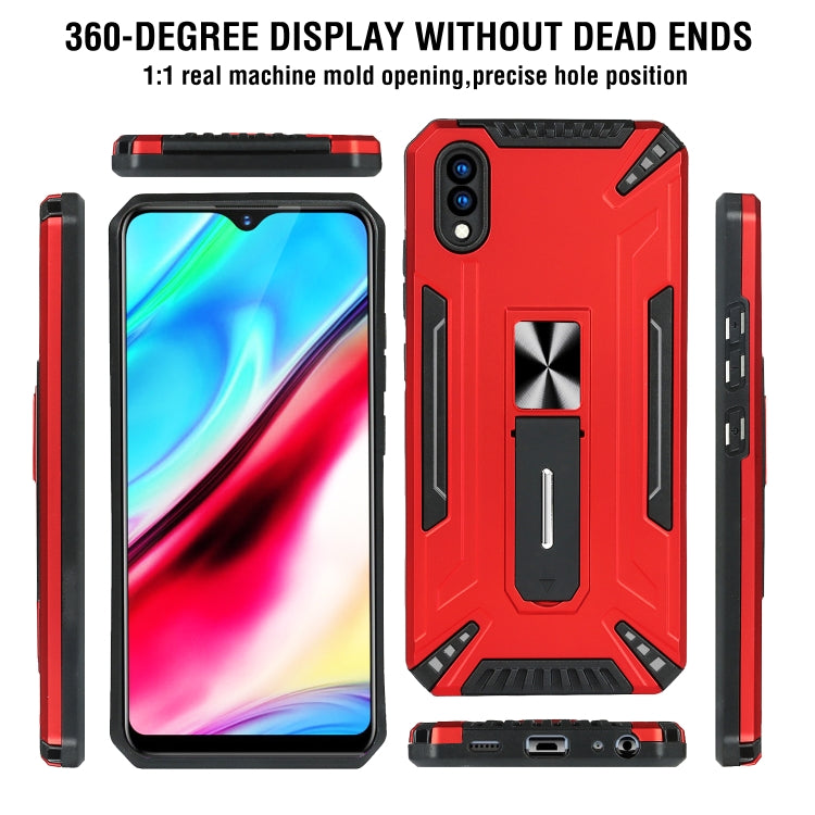 For vivo Y93 War-god Armor TPU + PC Shockproof Magnetic Protective Case with Folding Holder