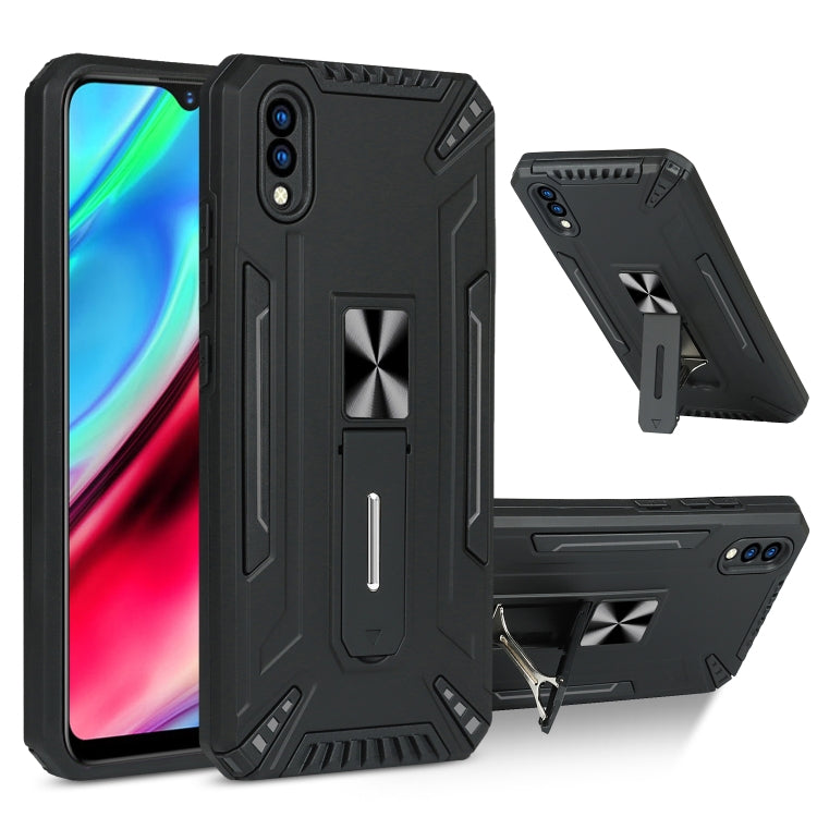 For vivo Y93 War-god Armor TPU + PC Shockproof Magnetic Protective Case with Folding Holder