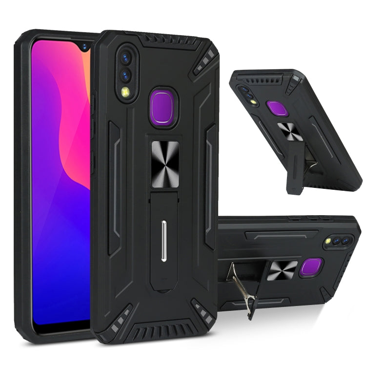 For vivo Y95 War-god Armor TPU + PC Shockproof Magnetic Protective Case with Folding Holder