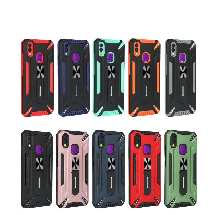 For vivo Y95 War-god Armor TPU + PC Shockproof Magnetic Protective Case with Folding Holder