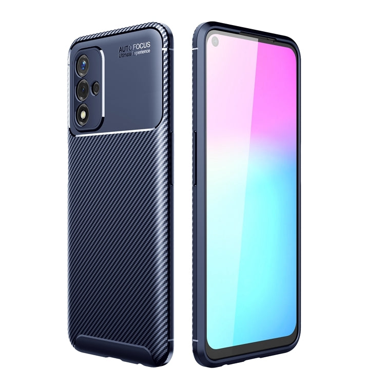 For OPPO A93s 5G Carbon Fiber Texture Shockproof TPU Case