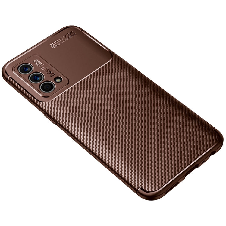 For OPPO Realme Q3 Pro 5G Carnival Version Carbon Fiber Texture Shockproof TPU Case