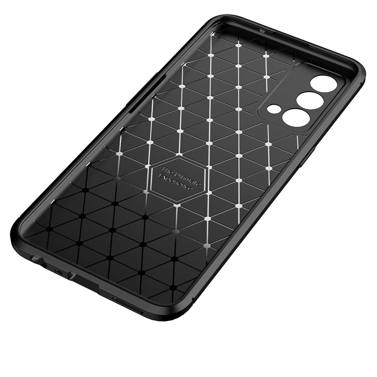 For OPPO Realme Q3 Pro 5G Carnival Version Carbon Fiber Texture Shockproof TPU Case