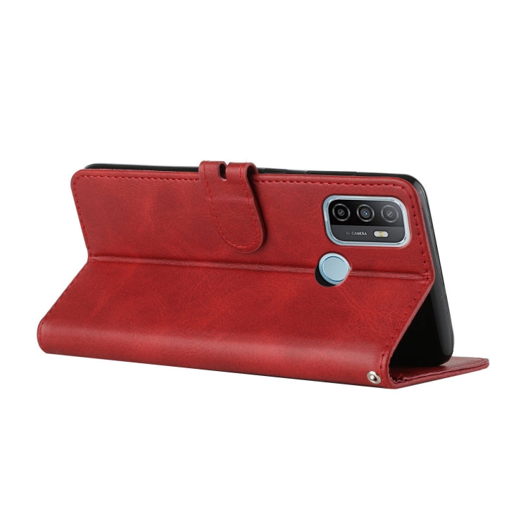 For OPPO A53 / A53s Stitching Style 2-Color Cow Texture Horizontal Flip PU Leather Case with Holder & Card Slot & Lanyard