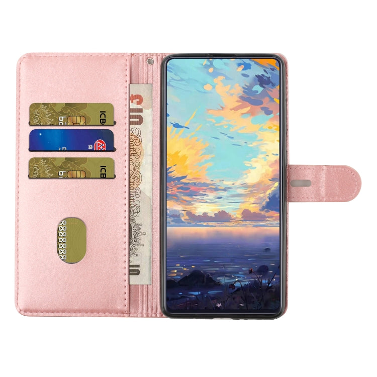 For OPPO A94 5G / A95 5G Stitching Style 2-Color Cow Texture Horizontal Flip PU Leather Case with Holder & Card Slot & Lanyard