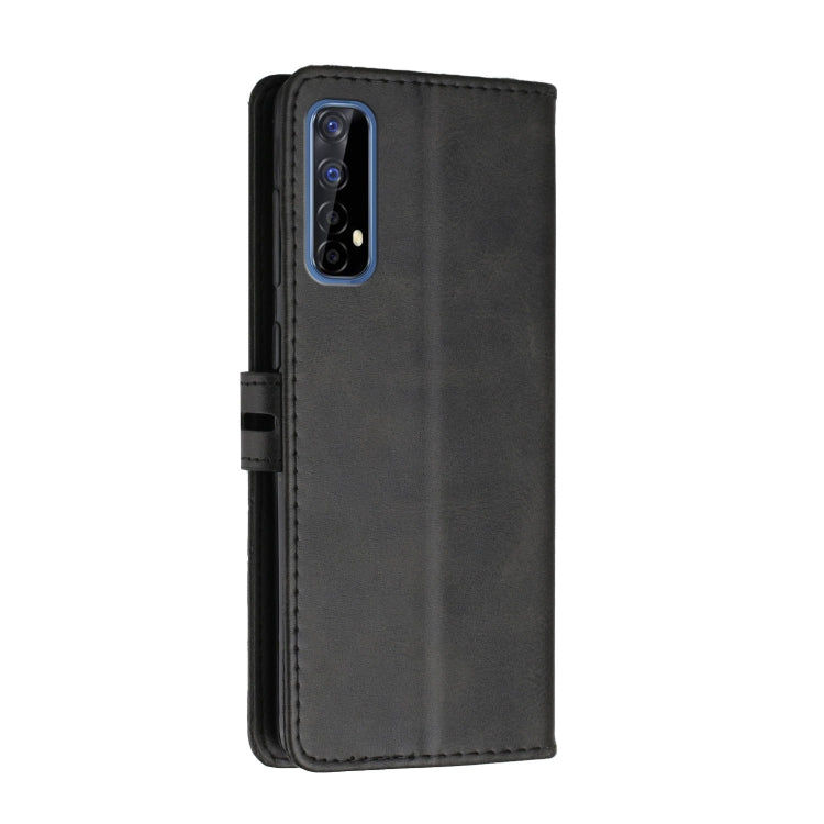For Realme 7 Asia / Realme 7 Global Stitching Style 2-Color Cow Texture Horizontal Flip PU Leather Case with Holder & Card Slot & Lanyard