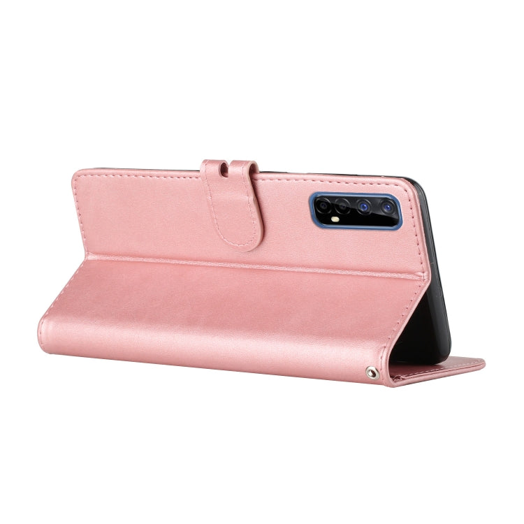 For Realme 7 Asia / Realme 7 Global Stitching Style 2-Color Cow Texture Horizontal Flip PU Leather Case with Holder & Card Slot & Lanyard