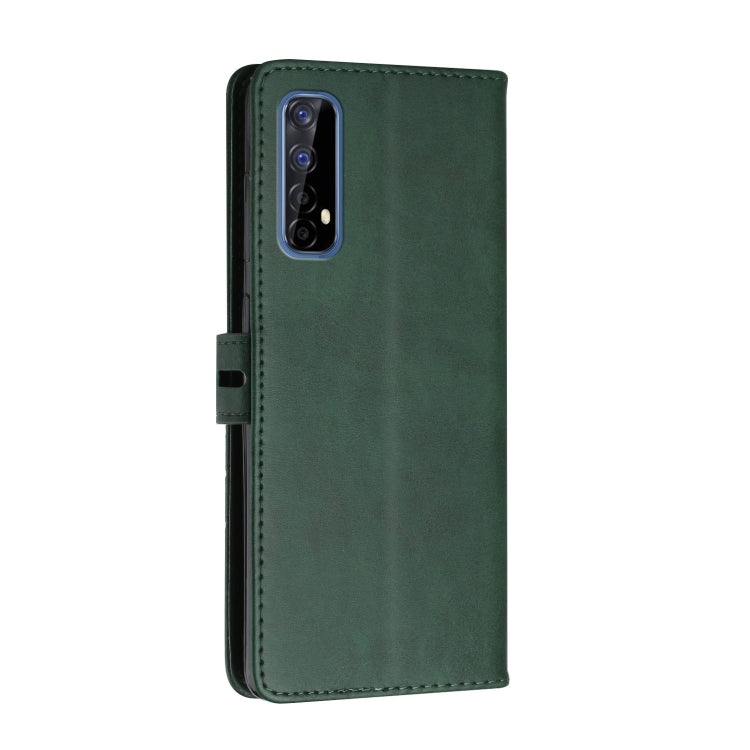 For Realme 7 Asia / Realme 7 Global Stitching Style 2-Color Cow Texture Horizontal Flip PU Leather Case with Holder & Card Slot & Lanyard