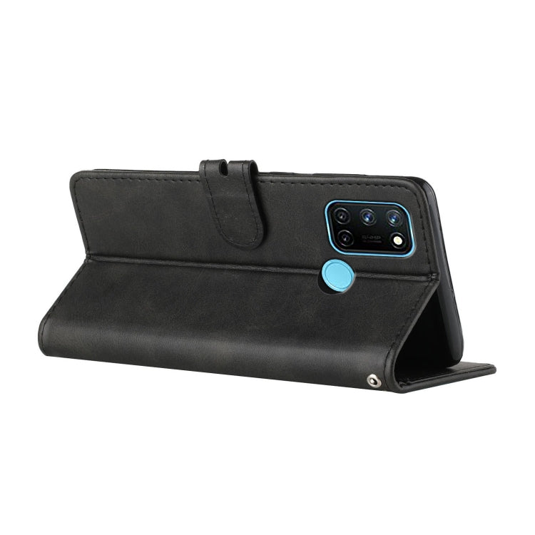 For Realme 7i Stitching Style 2-Color Cow Texture Horizontal Flip PU Leather Case with Holder & Card Slot & Lanyard