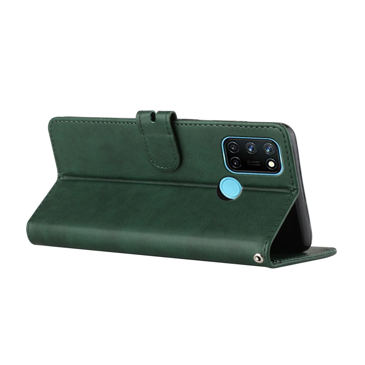 For Realme 7i Stitching Style 2-Color Cow Texture Horizontal Flip PU Leather Case with Holder & Card Slot & Lanyard