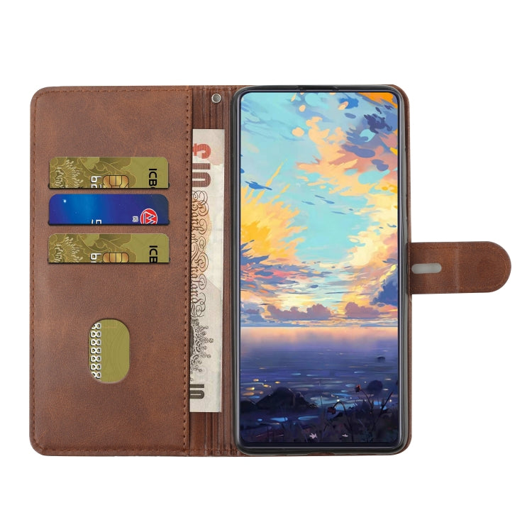 For Realme 8 5G Stitching Style 2-Color Cow Texture Horizontal Flip PU Leather Case with Holder & Card Slot & Lanyard