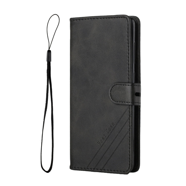 For Realme C15 Stitching Style 2-Color Cow Texture Horizontal Flip PU Leather Case with Holder & Card Slot & Lanyard