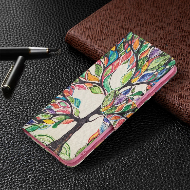 For OPPO A15 Colored Drawing Pattern Horizontal Flip Leather Case with Holder & Card Slots & Wallet